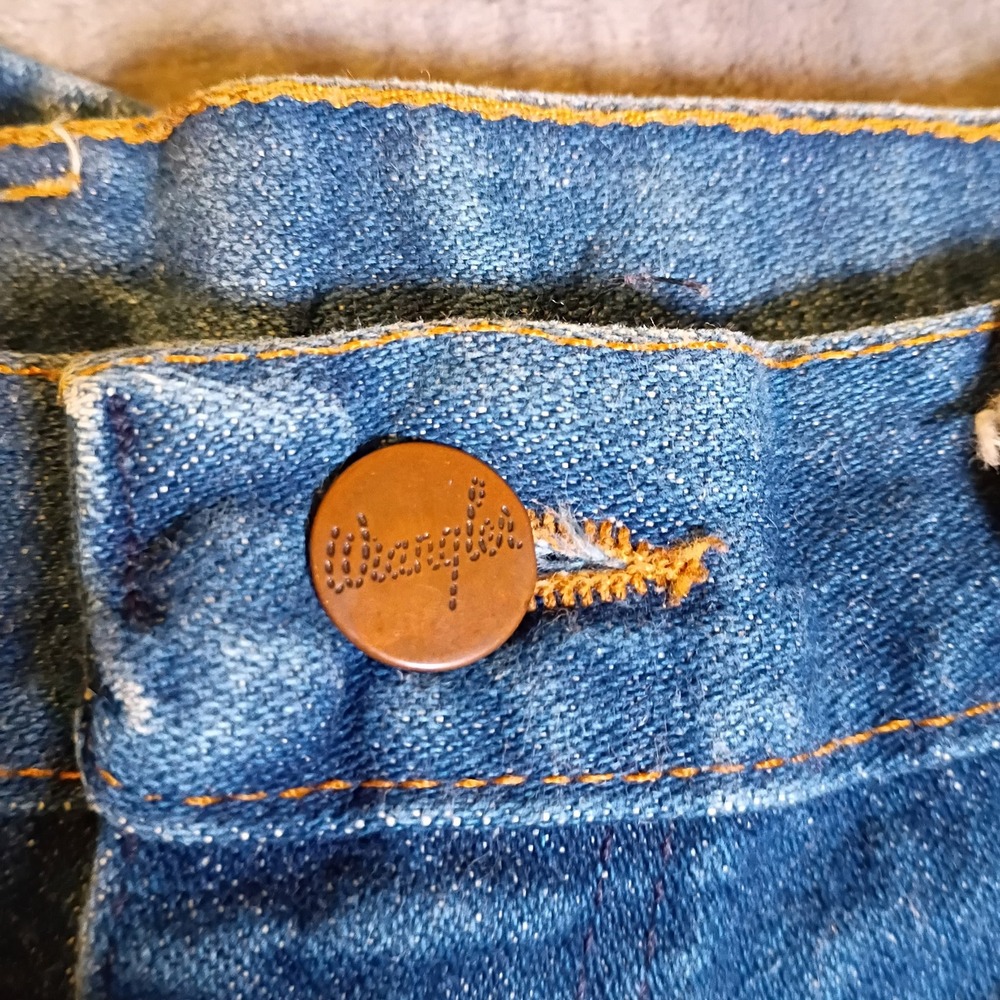 Wrangler 13MWZ Cowboy Cut Jeans Mens 38x36 Blue Denim Made in USA High Rise - Picture 5 of 8